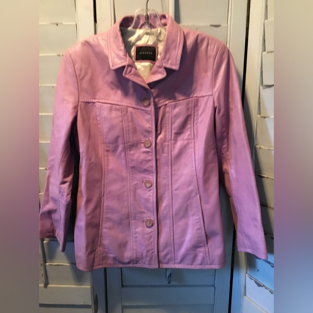 Pink leather jacket by Oakwood
